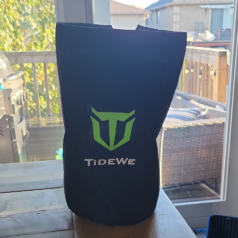 TideWe Black and Green Draw String Bag